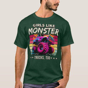 Camiseta Garotas De Caminhão Bonitas Como Caminhões Monstro