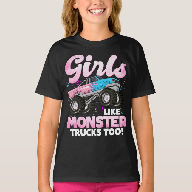 Camiseta Garotas De Caminhão Bonitas Como Caminhões Monstro (Frente)