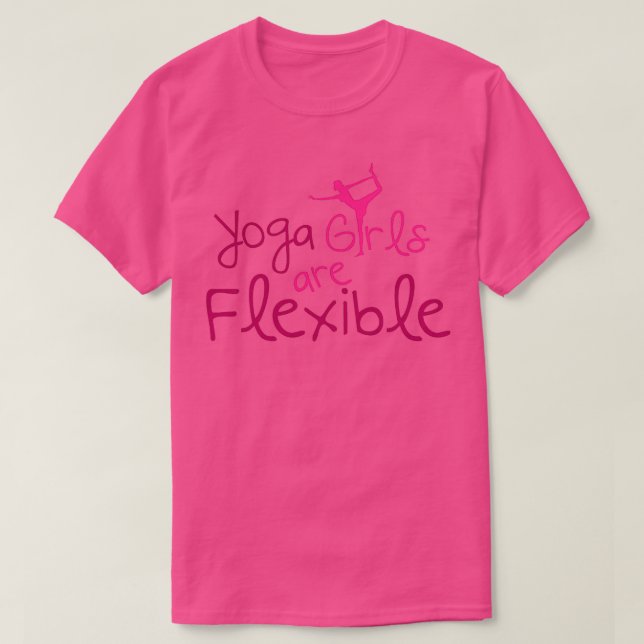 Camiseta Garotas de ioga são flexíveis (Frente do Design)