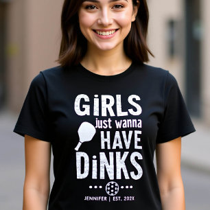 Camiseta Garotas de Pickleball, Tipo de Presente Divertido,