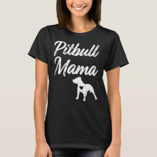 Camiseta Garotas-de-Pitbull Mamãe Enfiam Cão-Touro