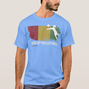 Camiseta Garotas de Voleibol de Praia Guiné Bandeira Gir de