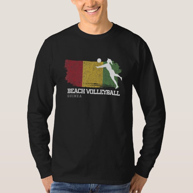 Camiseta Garotas de Voleibol de Praia Guiné Bandeira Gir de (Frente)