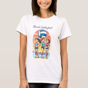 Camiseta Garotas de Voleibol de Praia Thunder_Cove