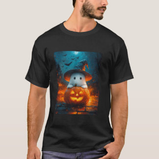 Camiseta Garotas Design do Halloween Meninos Fantasmas Pump