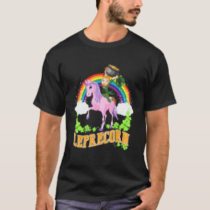 Camiseta Garotas-Dia de São Patrício de Leprecorn Cute Unic