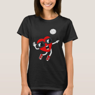 Camiseta Garotas do dia de os namorados Diversão de Voleibo