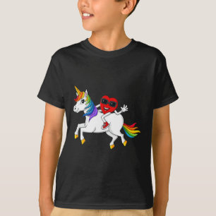 Camiseta Garotas do Dia de os namorados do Unicórn viajando