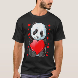 Camiseta Garotas do Dia de os namorados Panda Meninas Crian