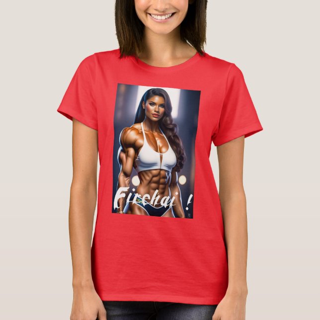 Camiseta Garotas do ginásio de Firehai vestem biquíni (Frente)