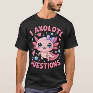 Camiseta Garotas Eu Axolotl Perguntas Coquette Laço Axolotl