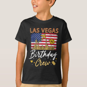 Camiseta Garotas Família Las Vegas Equipe de Aniversário Es