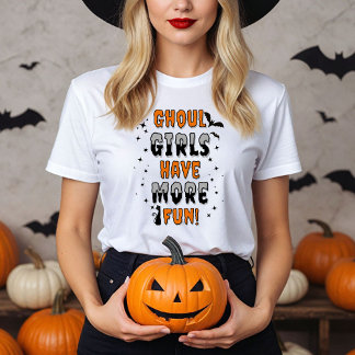 Camiseta Garotas Ghoul se divertem mais no Dia das Bruxas M