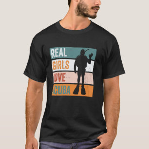 Camiseta Garotas Incríveis Amam Scuba Diversão Mergulhador