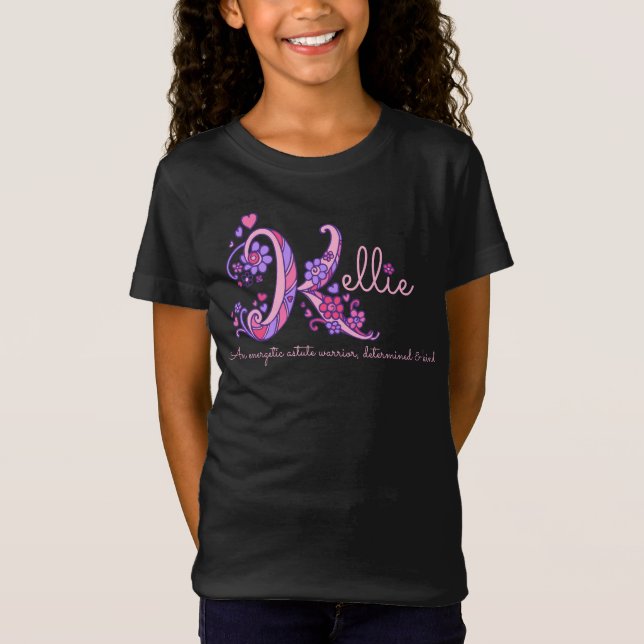 Camiseta Garotas Kellie chamam de "coração de K monograma" (Frente)