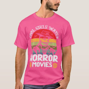 Camiseta Garotas Legais Assistem Filmes de Terror vintage