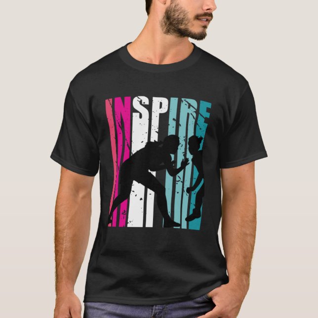 Camiseta Garotas Luta inspiram treinadores retro (Frente)