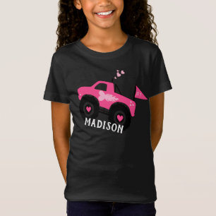Camiseta Garotas personalizadas - Caminhão de monstros ros