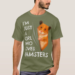 Camiseta Garotas-Presente-Hamster Só Uma Menina Que Ama
