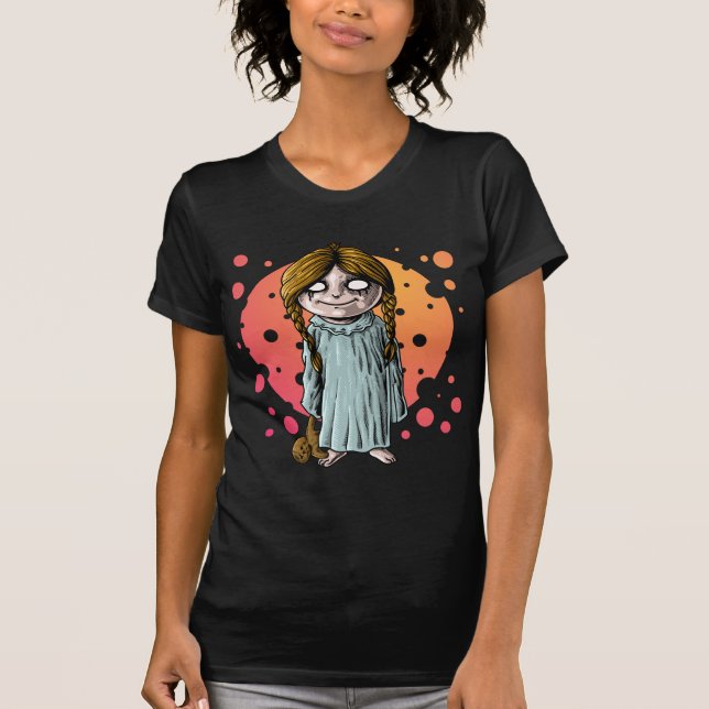 Camiseta Garotinha assustadora (Frente)