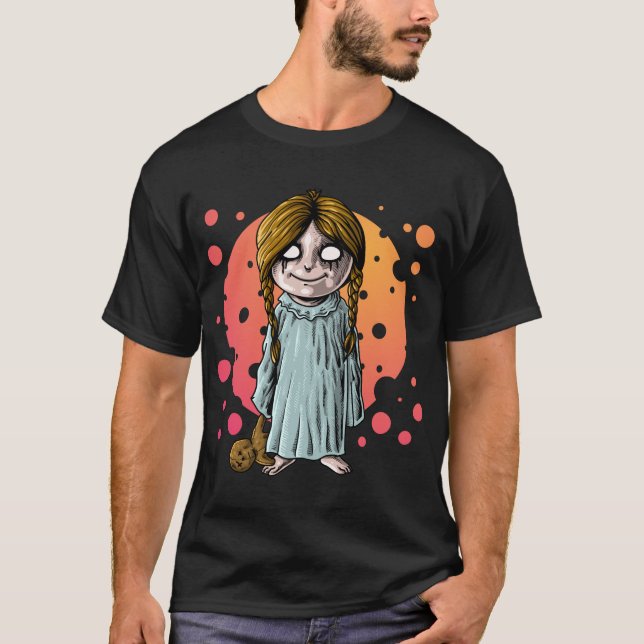 Camiseta Garotinha assustadora (Frente)