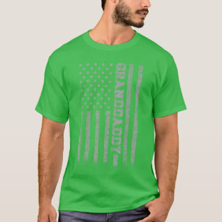 Camiseta Garotinha da bandeira americana do vovô