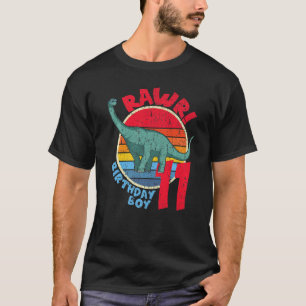 Camiseta Garoto 11 Aniversário Eu Rawr! Brachiosaurus I Fam