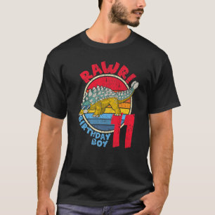 Camiseta Garoto 11 Aniversário Eu Rawr! Mães da família Ank