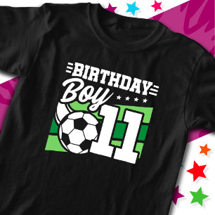 Camiseta Garoto 11 de Aniversário De Futebol Crianças De Fu