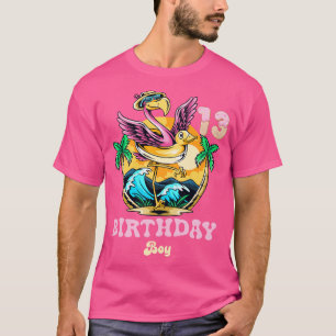 Camiseta Garoto 13 de aniversário de Flamingo