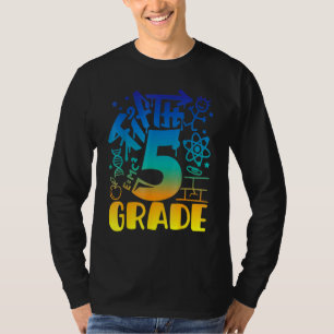 Camiseta Garoto 5 Primeiro Dia de Professora De Volta Para