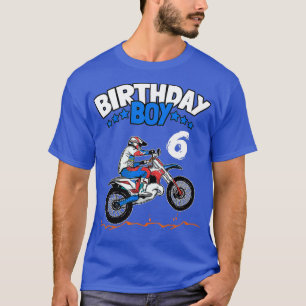 Camiseta Garoto 6 de Aniversário, Crianças De Bicicletas 