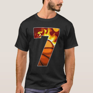 Camiseta Garoto 7 de Poço De Aniversário De Basquete Sete 7