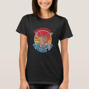 Camiseta Garoto Aniversário Eu Filho Estegossauro Eu Famíli