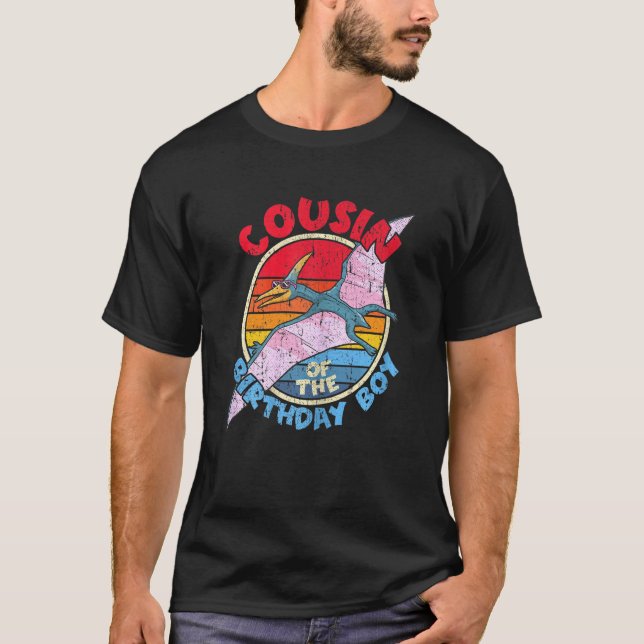 Camiseta Garoto Aniversário Eu Primo I Pterodactylus I Famí (Frente)