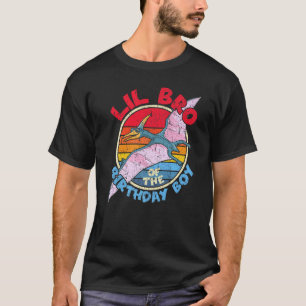 Camiseta Garoto Aniversário I Lil Bro I Pterodactylus I Mãe