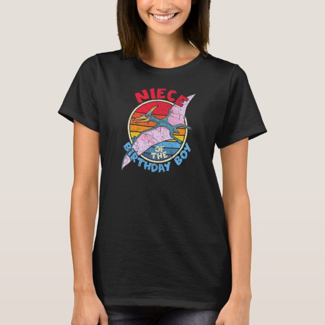 Camiseta Garoto Aniversário I Niece I Pterodactylus I Famil (Frente)