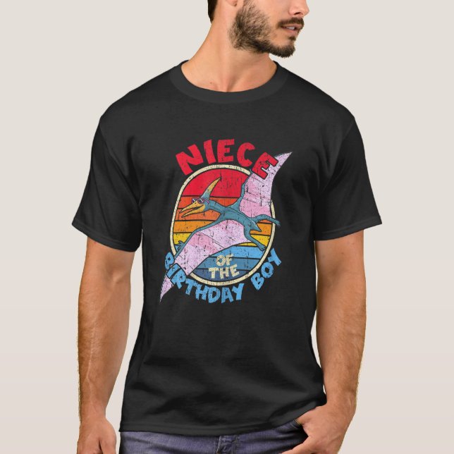 Camiseta Garoto Aniversário I Niece I Pterodactylus I Famil (Frente)