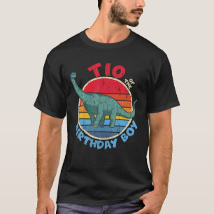 Camiseta Garoto Aniversário I Tio I Brachiosaurus I Family