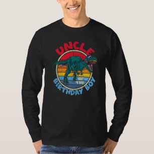 Camiseta Garoto Aniversário Tio I Tyrannosaurus Rex I Famíl