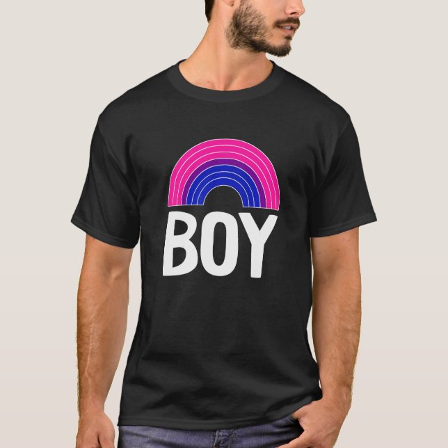 Camiseta Garoto Bissexual Arco-Íris Lgbt Q Orgulho Legal Bi (Frente)