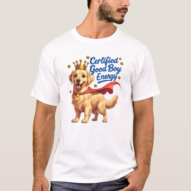 Camiseta Garoto Bom Certificado - Design de Cartoon de Love (Frente)