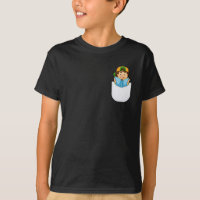 Garoto Bonito Lendo I Vetor Pocket Design T Shirt