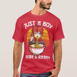 Camiseta Garoto Bonito Só Um Menino Que Ama Anime E Ramen J