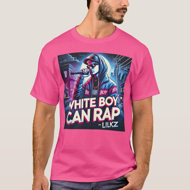 Camiseta Garoto branco pode fazer rap KZ engraçado (Frente)