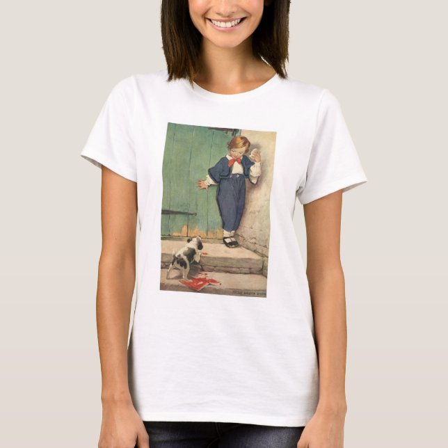 Camiseta Garoto com Cachorro Puppy (Frente)