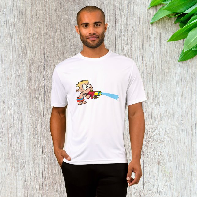 Camiseta Garoto com diversão de Canuca de Água (Criador carregado)