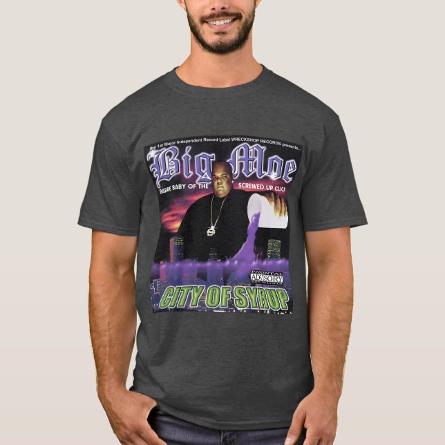Camiseta Garoto da Cidade de Xarope do Big Moe (Frente)