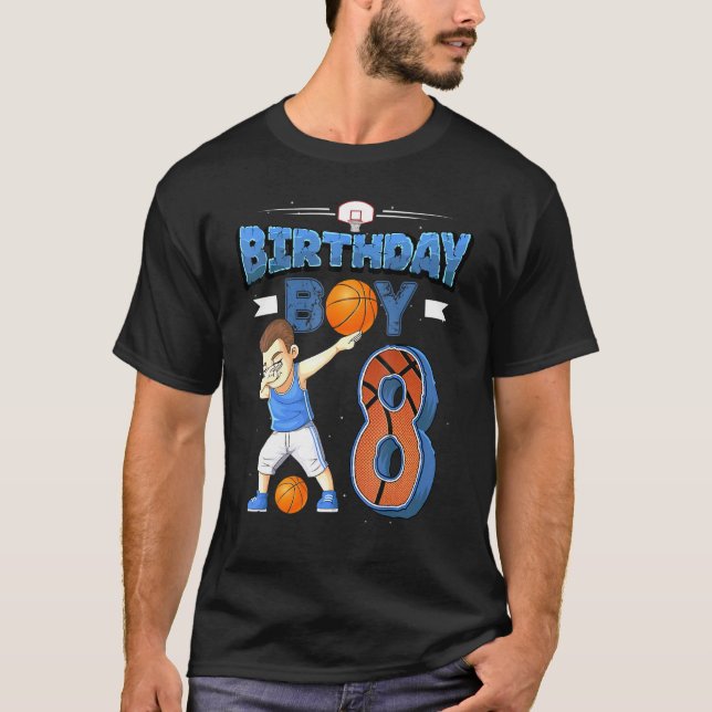 Camiseta Garoto Dabbing 8 anos jogador de basquete 8 anos N (Frente)