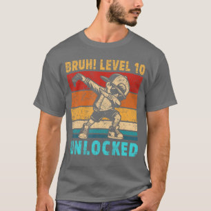 Camiseta Garoto de 10 Anos Fazendo Dab no Aniversário Bruh
